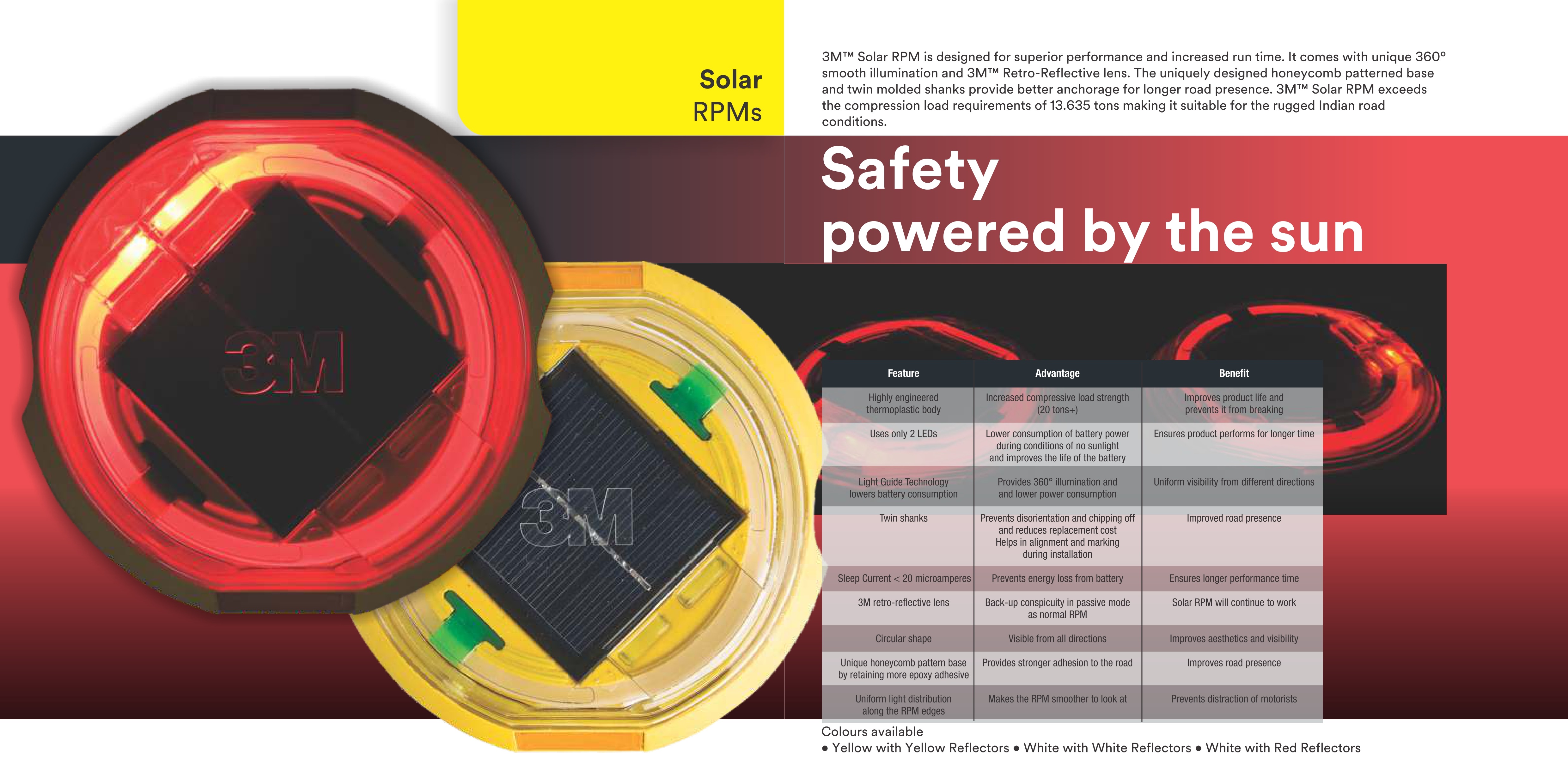3M™ Raised Pavement Marker Solar Right