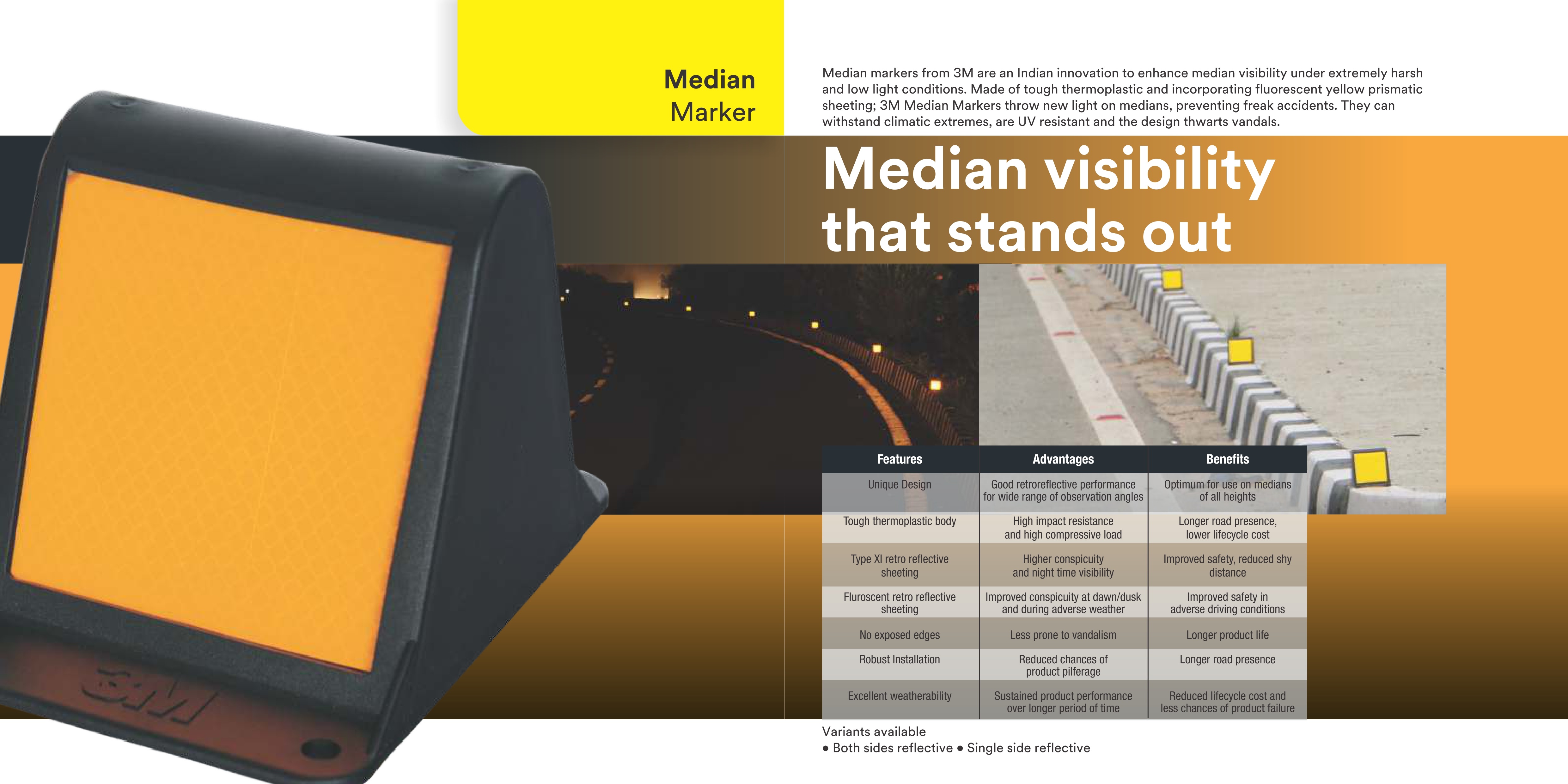 3M™ Median Marker Right
